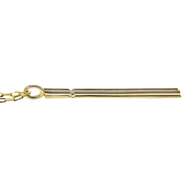 メンズネックレス18金 十字架 モチーフ クロス K18 ペンダント アズキチェーン 50cm  文字入れ 刻印 可能 注文製作 プレゼント ギフト 受注 爆買の画像