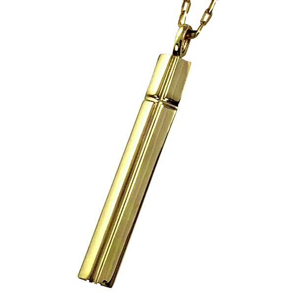 メンズネックレス18金 十字架 モチーフ クロス K18 ペンダント アズキチェーン 50cm  文字入れ 刻印 可能 注文製作 プレゼント ギフト 受注 爆買の画像