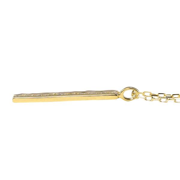 メンズネックレス 18金 10石 ダイヤモンド ホワイト ピンク イエロー ペンダント アズキチェーン 50cm  文字入れ 刻印 可能 受注製作 ギフト 受注 爆買の画像