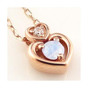 Jewelry i（ジュエリーアイ） ブルームーンストーン ダブルハート 