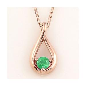 Jewelry i（ジュエリーアイ） エメラルド ティアドロップ ネックレス 