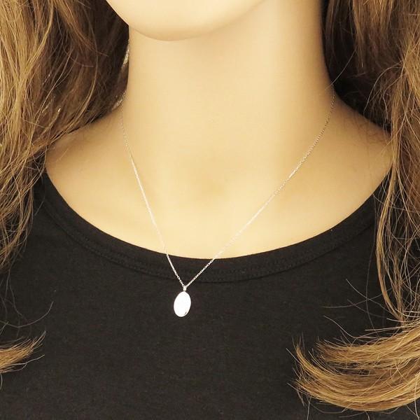 Jewelry i ネックレス レディース ゴールドオーバル形 モチーフ 一粒 
