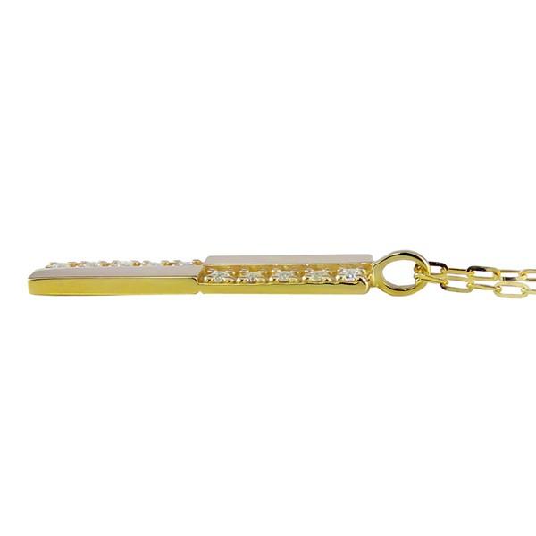 メンズネックレス ゴールド 18金 K18 クロス 十字架 10石 ダイヤモンド ペンダント アズキチェーン 50cm 注文製作 プレゼント ギフト 受注 爆買の画像