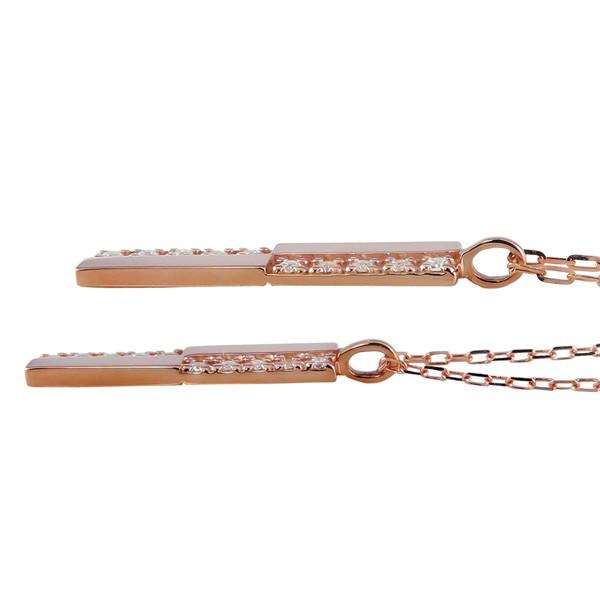 ペアネックレス ゴールド 10金 クロスデザイン 10石 ダイヤモンド K10 ダイヤネックレス ペンダント 2個セット  大人 カップル 注文製作 受注 爆買の画像