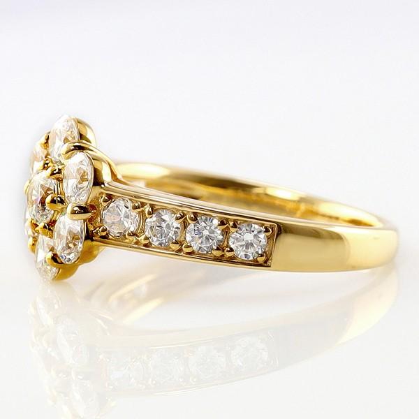 Jewelry i（ジュエリーアイ） フラワーデザイン K18 ダイヤリング 花