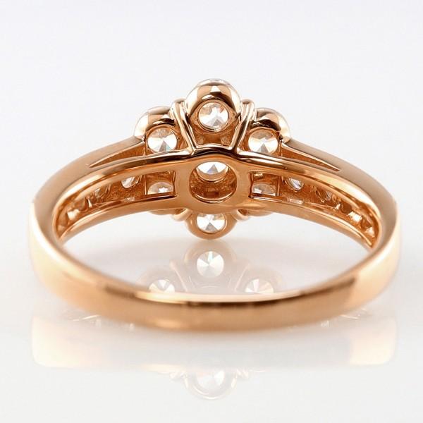 Jewelry i（ジュエリーアイ） フラワーデザイン K18 ダイヤリング 花