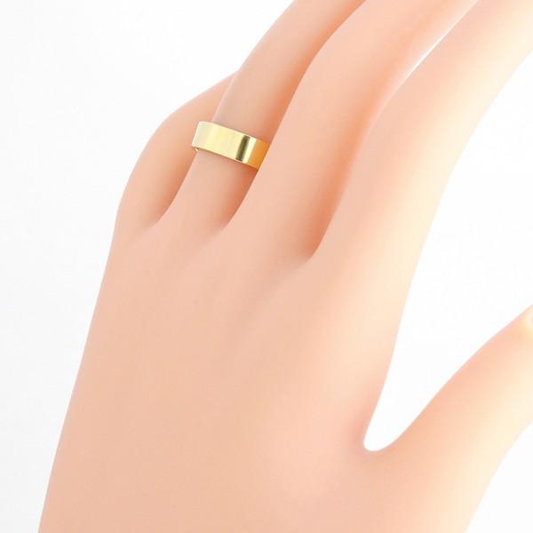 平打ち リング 5mm幅 10金 指輪 レディース K10 シンプル 単品 フラット 地金 リング 大人 結婚指輪 ペアリング 文字入れ 刻印 可能 日本製 注文製作 受注 爆買の画像
