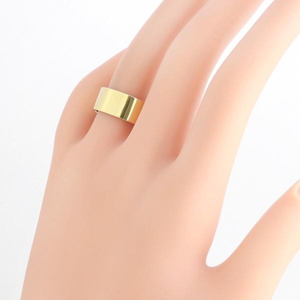 Jewelry i（ジュエリーアイ） 平打ち リング 8mm幅 18金 指輪