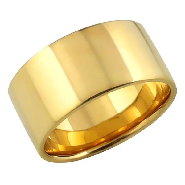 Jewelry i（ジュエリーアイ） 平打ち リング 10mm幅 18金 指輪