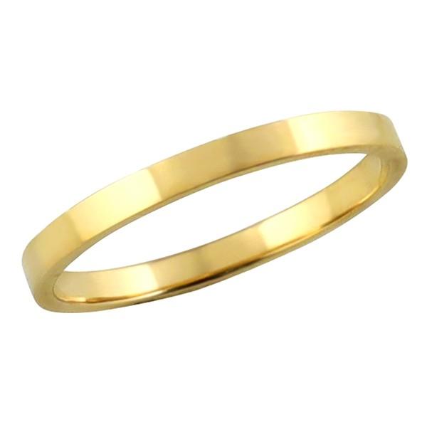 平打ち リング 2mm幅 18金 指輪 メンズ K18 シンプル 単品 フラット 地金 リング 大人 結婚指輪 ペアリング 文字入れ 刻印 可能 日本製 注文製作 受注 爆買の画像