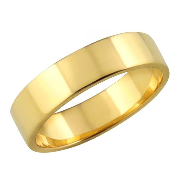 平打ち リング 5mm幅 10金 指輪 メンズ K10 シンプル 単品 フラット 地金 リング 大人 結婚指輪 ペアリング 文字入れ 刻印 可能 日本製 注文製作 受注 爆買の画像