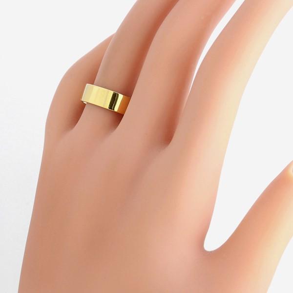 平打ち リング 6mm幅 10金 指輪 メンズ K10 シンプル 単品 フラット 地金 リング 大人 結婚指輪 ペアリング 文字入れ 刻印 可能 日本製 注文製作 受注 爆買の画像