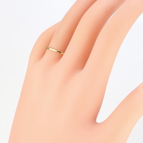 甲丸 リング 1.5mm幅 18金 指輪 レディース K18 シンプル 単品 平甲丸 地金 リング 大人 結婚指輪 ペアリング 文字入れ 刻印 可能 日本製 注文製作 受注 爆買の画像