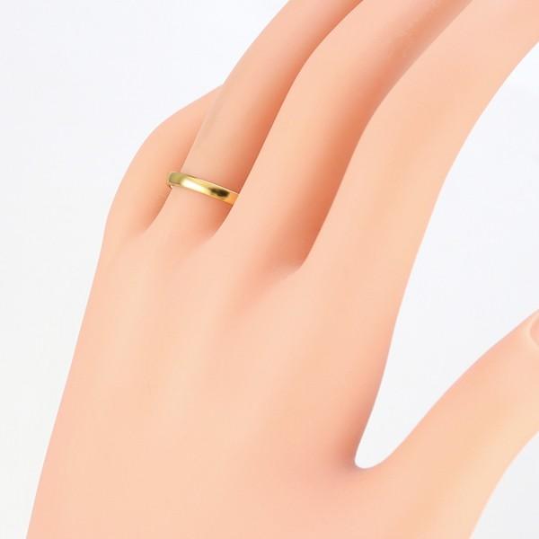 甲丸 リング 2.5mm幅 10金 指輪 レディース K10 シンプル 単品 平甲丸 地金 リング 大人 結婚指輪 ペアリング 文字入れ 刻印 可能 日本製 注文製作 受注 爆買の画像