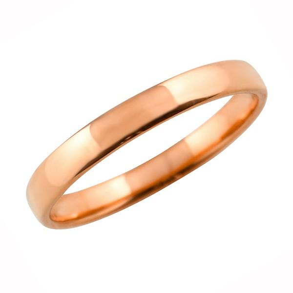 甲丸 リング 3mm幅 18金 指輪 レディース K18 シンプル 単品 平甲丸 地金 リング 大人 結婚指輪 ペアリング 文字入れ 刻印 可能 日本製 注文製作 受注 爆買の画像
