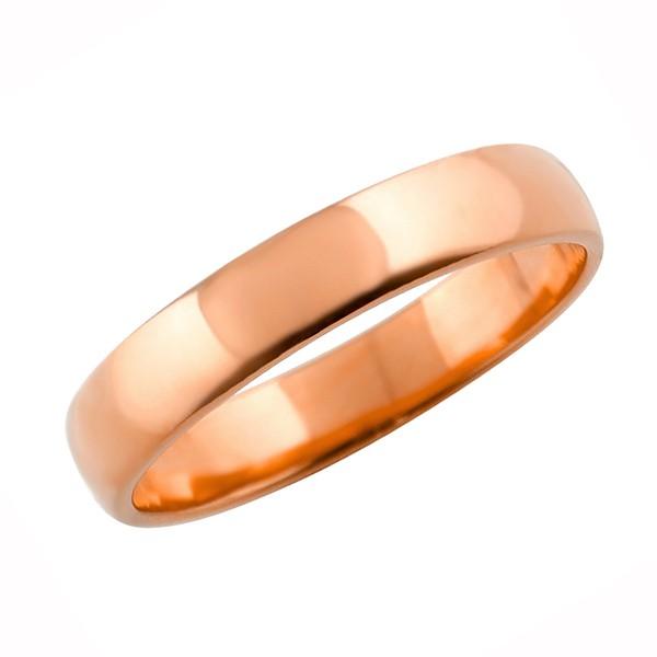 Jewelry i（ジュエリーアイ） 甲丸 リング 4mm幅 18金 指輪 レディース