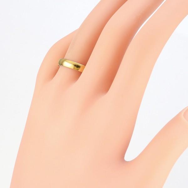 Jewelry i（ジュエリーアイ） 甲丸 リング 4mm幅 18金 指輪 レディース