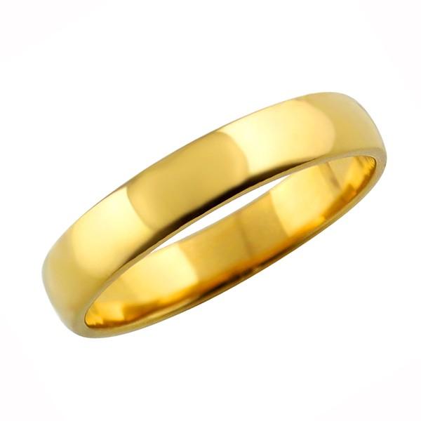 甲丸 リング 4mm幅 10金 指輪 メンズ K10 シンプル 単品 平甲丸 地金 リング 大人 結婚指輪 ペアリング 文字入れ 刻印 可能 日本製 注文製作 受注 爆買の画像