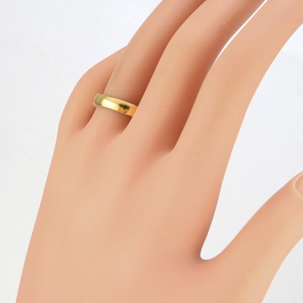 甲丸 リング 4mm幅 10金 指輪 メンズ K10 シンプル 単品 平甲丸 地金 リング 大人 結婚指輪 ペアリング 文字入れ 刻印 可能 日本製 注文製作 受注 爆買の画像