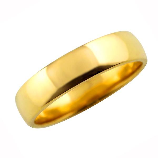 甲丸 リング 5mm幅 10金 指輪 メンズ K10 シンプル 単品 平甲丸 地金 リング 大人 結婚指輪 ペアリング 文字入れ 刻印 可能 日本製 注文製作 受注 爆買の画像