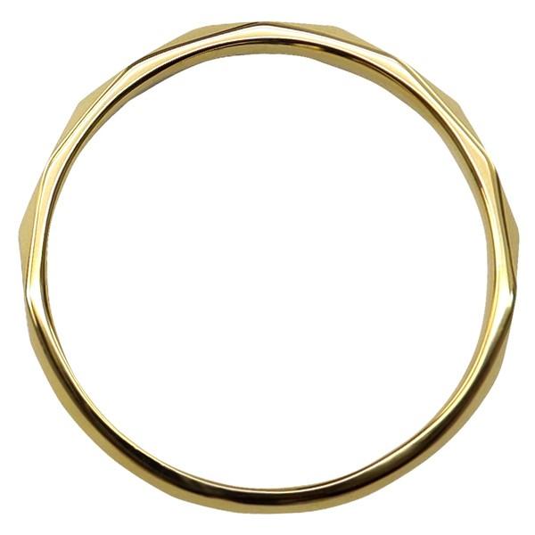 Jewelry i ひし形カット リング 2mm幅 18金 指輪 メンズ K18 シンプル 