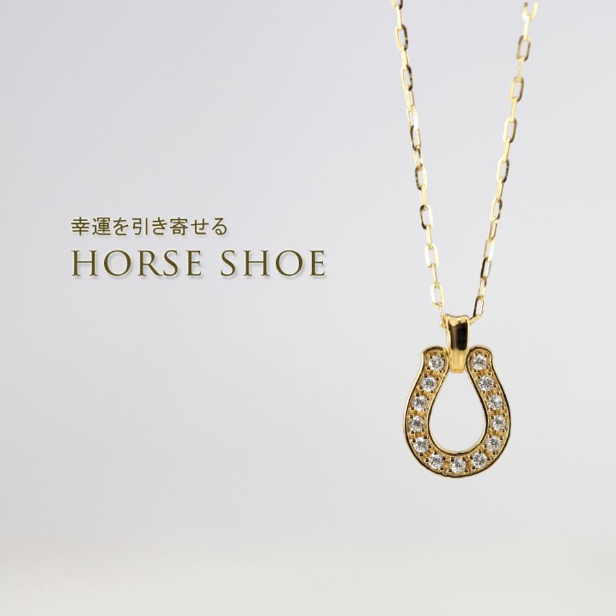 馬蹄 ネックレス メンズネックレス ゴールド 10金 K10 ダイヤモンド ペンダント アズキチェーン 50cm 注文製作 プレゼント ギフト 受注 爆買の画像