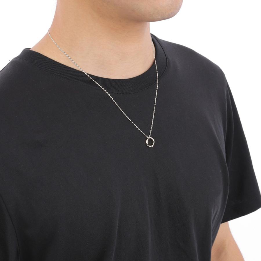 ペアネックレス プラチナ サークル ひねり ツイスト Pt900 Pt850 ダイヤモンド ペンダント ペア 2個セット シンプル 大人 カップル 注文製作 xmas 受注 爆買の画像