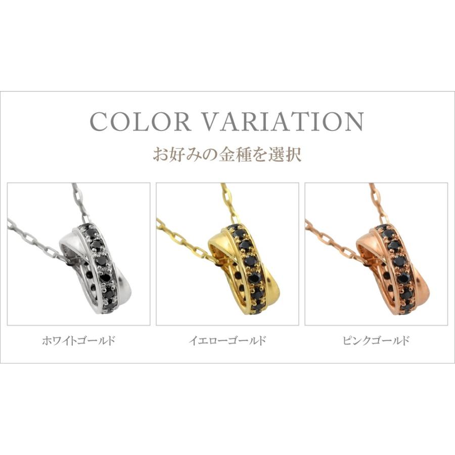メンズネックレス ゴールド 18金 K18 クロス サークル ブラックダイヤモンド ペンダント アズキチェーン 50cm 注文製作 プレゼント ギフト 受注 爆買の画像