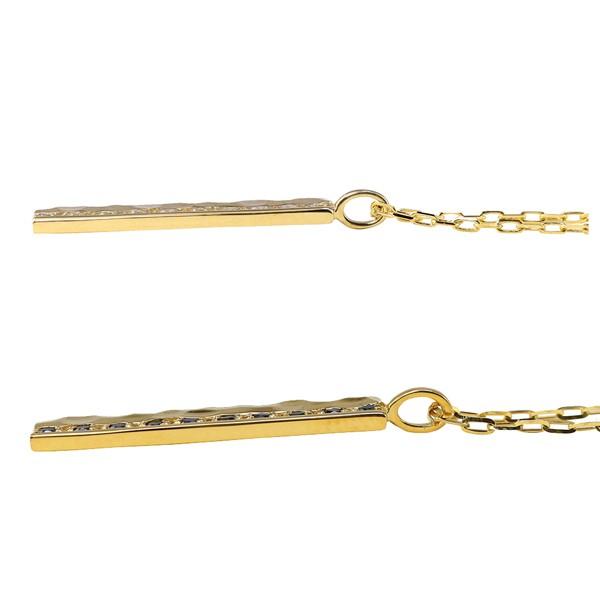 ペアネックレス 10金 2個セット ダイヤモンド ブラックダイヤモンド ペンダント 刻印 文字入れ ゴールドK10 シンプル 大人 カップル 注文製作 受注 爆買の画像
