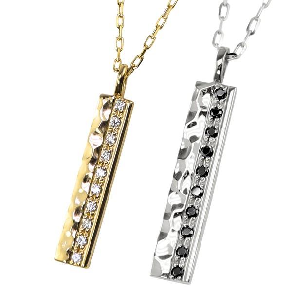 ペアネックレス 10金 2個セット ダイヤモンド ブラックダイヤモンド ペンダント 刻印 文字入れ ゴールドK10 シンプル 大人 カップル 注文製作 受注 爆買の画像