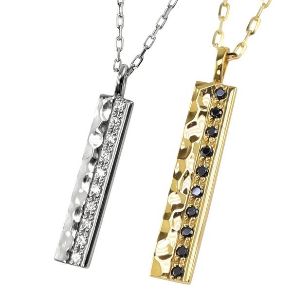 ペアネックレス 10金 2個セット ダイヤモンド ブラックダイヤモンド ペンダント 刻印 文字入れ ゴールドK10 シンプル 大人 カップル 注文製作 受注 爆買の画像