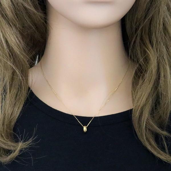 ペアネックレス 10金  K10 キルティング サークル ペンダント 2個セット ゴールド シンプル 大人 安い カップル 注文製作 プレゼント ギフト 受注 爆買の画像
