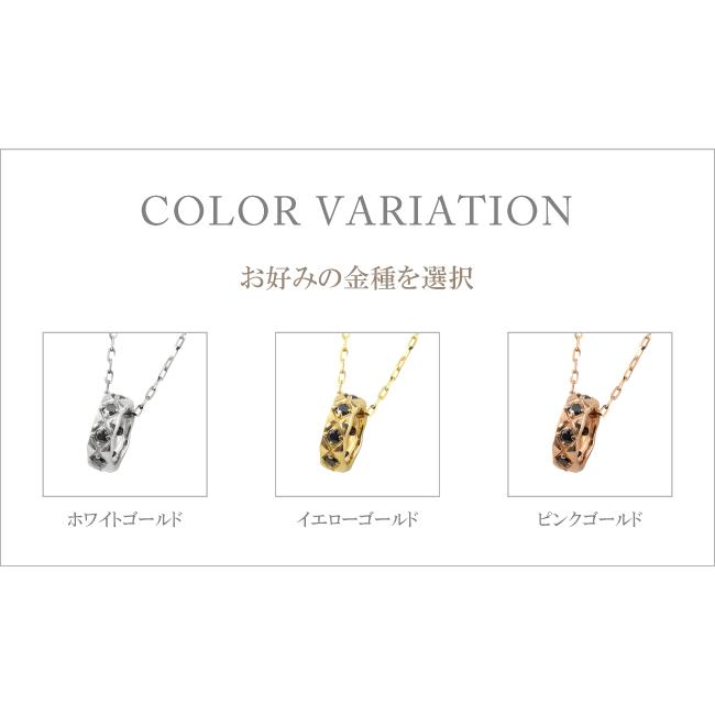 メンズネックレス ゴールド 18金 K18  サークル ブラックダイヤモンド ペンダント アズキチェーン 50cm 注文製作 プレゼント ギフト 受注 爆買の画像