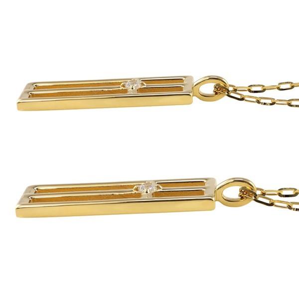 ペアネックレス 10金 クロス 十字架 ダイヤモンド ペンダント ゴールド シンプル 大人 安い カップル K10 2個セット 注文製作 プレゼント ギフト 受注 爆買の画像