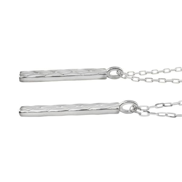ペアネックレス 10金  K10 キルティング  プレート シンプル ペンダント 2個セット 大人 安い ゴールド  シンプル カップル 受注製作 ギフト 受注 爆買の画像