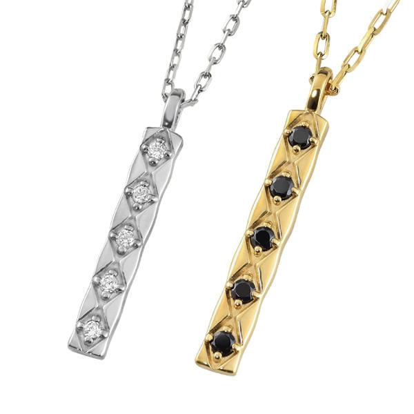 ペアネックレス 10金 キルティング プレート ダイヤモンド ブラックダイヤモンド K10 シンプル ペンダント 2個セット ゴールド  大人 安い カップル 受注 爆買の画像
