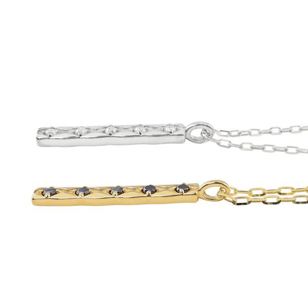 ペアネックレス 10金 キルティング プレート ダイヤモンド ブラックダイヤモンド K10 シンプル ペンダント 2個セット ゴールド  大人 安い カップル 受注 爆買の画像