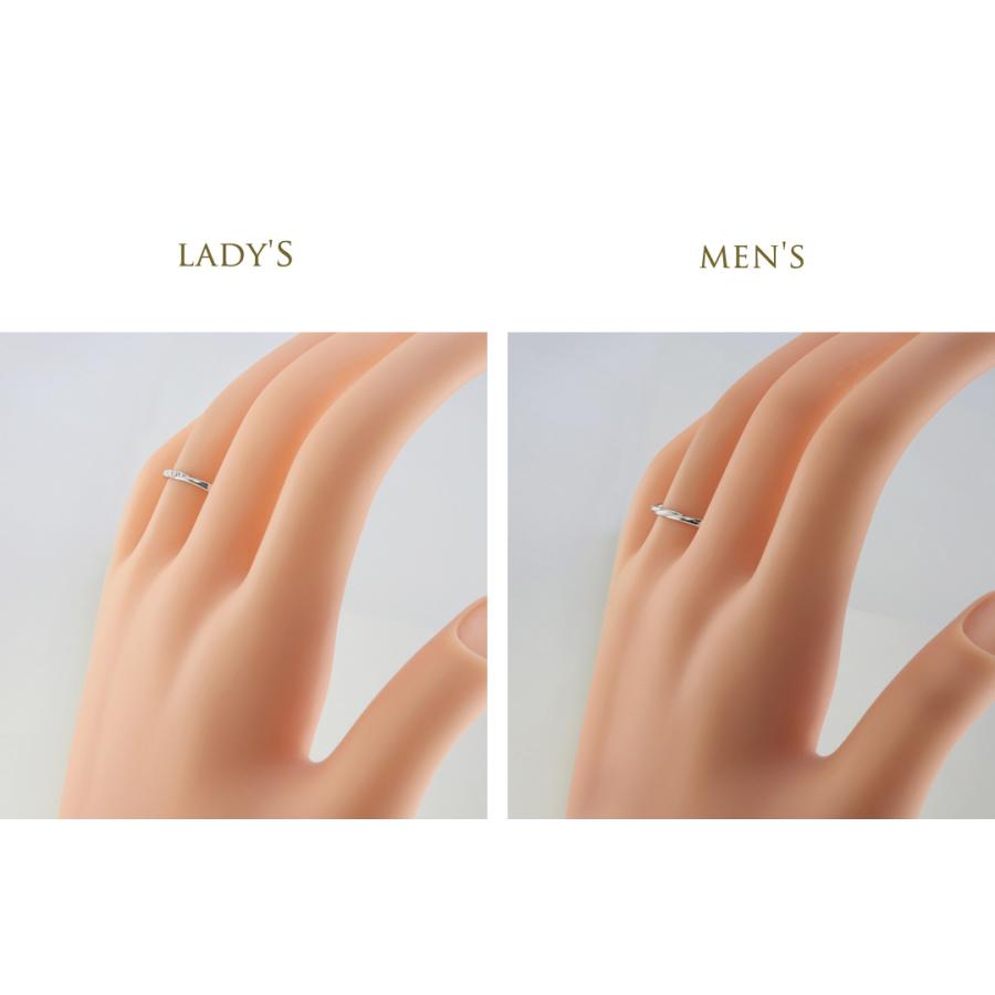 プラチナ 結婚指輪 ダイヤモンド ペアリング トリロジー ツイスト Pt900 マリッジリング 2本セット ペア 刻印 おすすめ ギフト プレゼント 受注製作 爆買の画像
