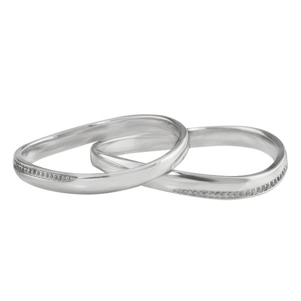 結婚指輪 プラチナ シンプル ペアリング マリッジリング ミル打ち プラチナ900 Pt900 カップル 注文製作 プレゼント ギフト 受注 爆買の画像