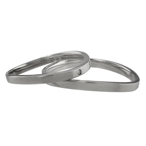 結婚指輪 プラチナ シンプル ペアリング マリッジリング 天然ダイヤモンド プラチナ900 Pt900 カップル 注文製作 プレゼント ギフト 受注 爆買の画像