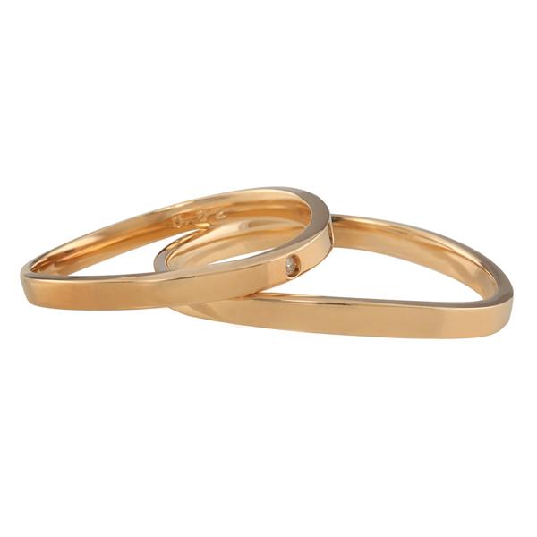 結婚指輪 スリーストーン ダイヤモンド 10金 ペアリング マリッジリング K10 カップル 注文製作 プレゼント ギフト 受注 爆買の画像