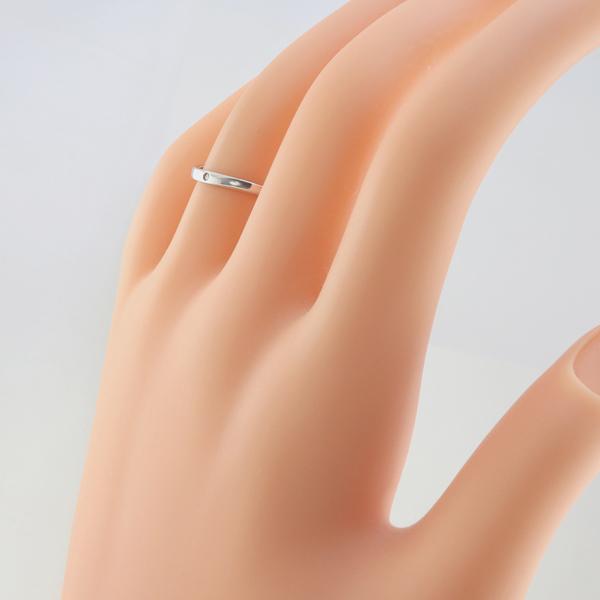 結婚指輪 プラチナ シンプル ペアリング マリッジリング 一粒ダイヤモンド プラチナ900 Pt900 カップル 安い 注文製作 プレゼント ギフト 受注 爆買の画像