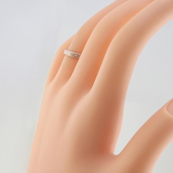結婚指輪 ペアリング フェザー 18金 シンプル マリッジリング K18 カップル 注文製作 プレゼント ギフト 受注｜jwl-i｜04