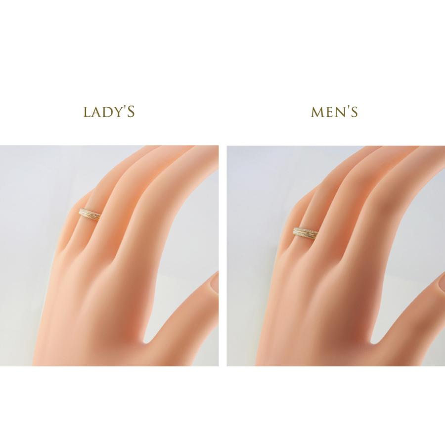 10金 結婚指輪 ゴールド フェザー 羽根 ペアリング K10 マリッジリング 結婚指輪 刻印 文字入れ 対応 2本セット レディース メンズ ペア 日本製 注文製作の画像