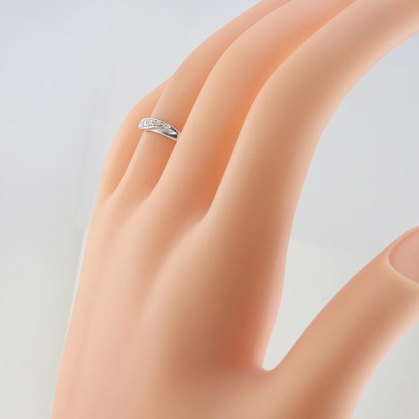 結婚指輪 ウェーブ プラチナ シンプル ペアリング マリッジリング 