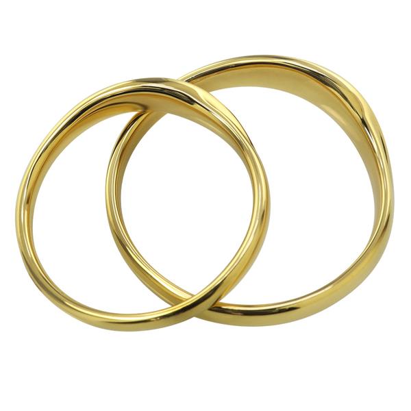 結婚指輪 ウェーブ ファイブストーン ダイヤモンド K18 ゴールド ペアリング マリッジリング 18金 シンプル カップル 注文製作 プレゼント ギフト 受注｜jwl-i｜03