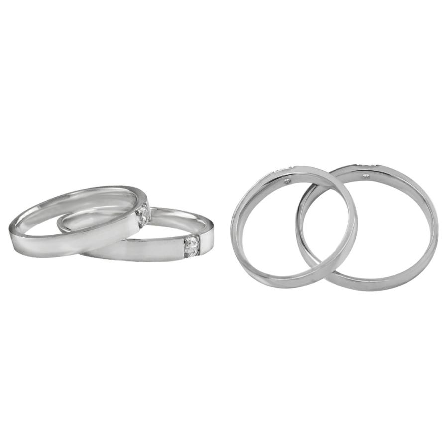 結婚指輪 一粒石 ダイヤモンド ストレート K10 ゴールド ペアリング マリッジリング 10金 シンプル カップル 注文製作 プレゼント ギフト 受注 爆買の画像