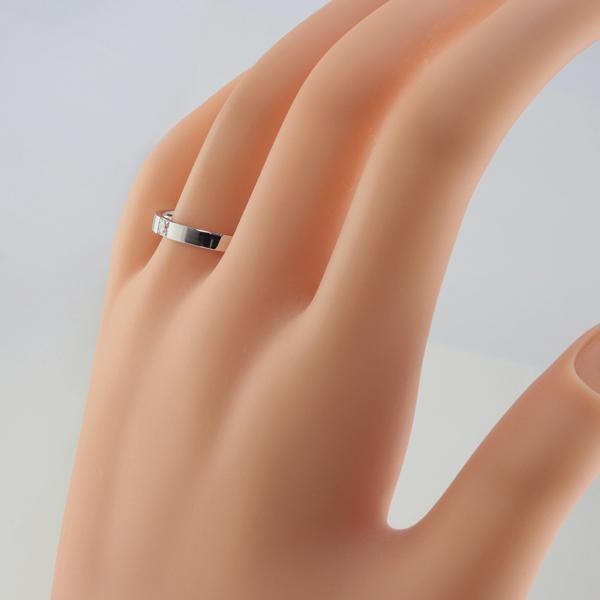メンズリング メンズリング ダイヤリング プラチナ ダイヤモンド ダイヤモンド 一粒石 男性用 シンプル ストレート Pt900 指輪 注文製作 受注 爆買の画像