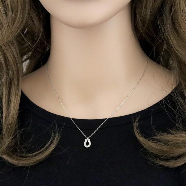 Jewelry i ペアネックレス プラチナ ダイヤモンド 馬蹄 Pt900