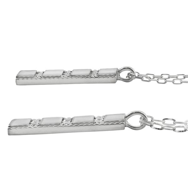 ペアネックレス 10金 プレート ダイヤモンド K10 シンプル ペンダント 2個セット ゴールド  シンプル 大人 安い カップル 注文製作 プレゼント ギフト 受注 爆買の画像